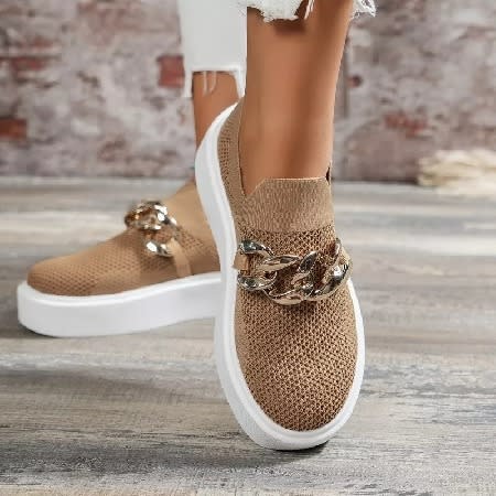 Women Sneakers - Nude
