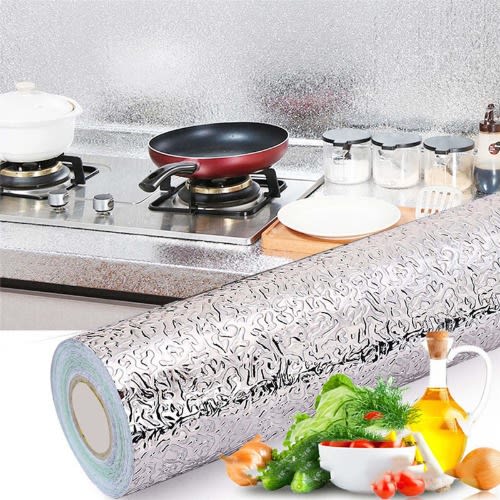 Oil And Fireproof Kitchen Wallpaper - Foil Stickers