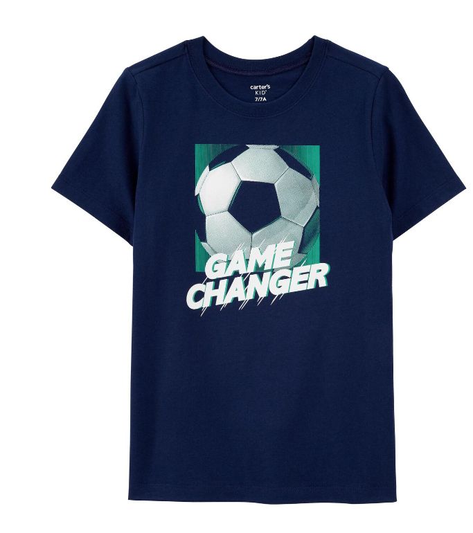 Navy Kid Game Changer Graphic Tee