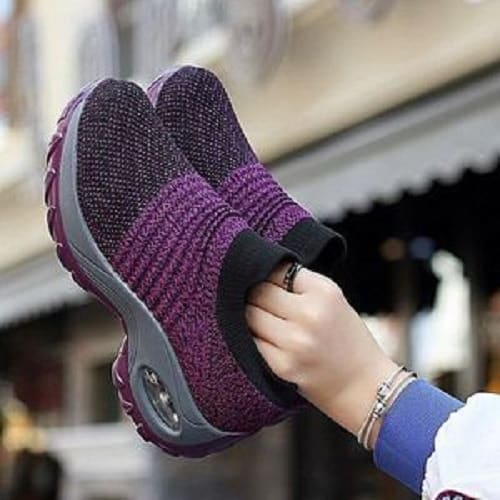 Unisex Sneakers - Purple And Black