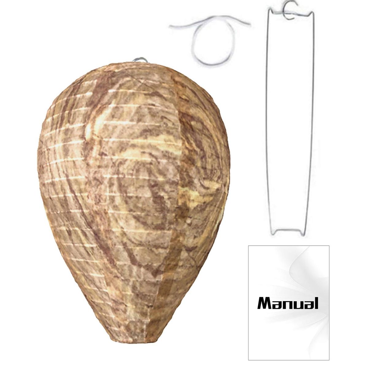 Wasp Nest Lantern Wasp Nest Decoy Waterproof Realistic Wasp Brown