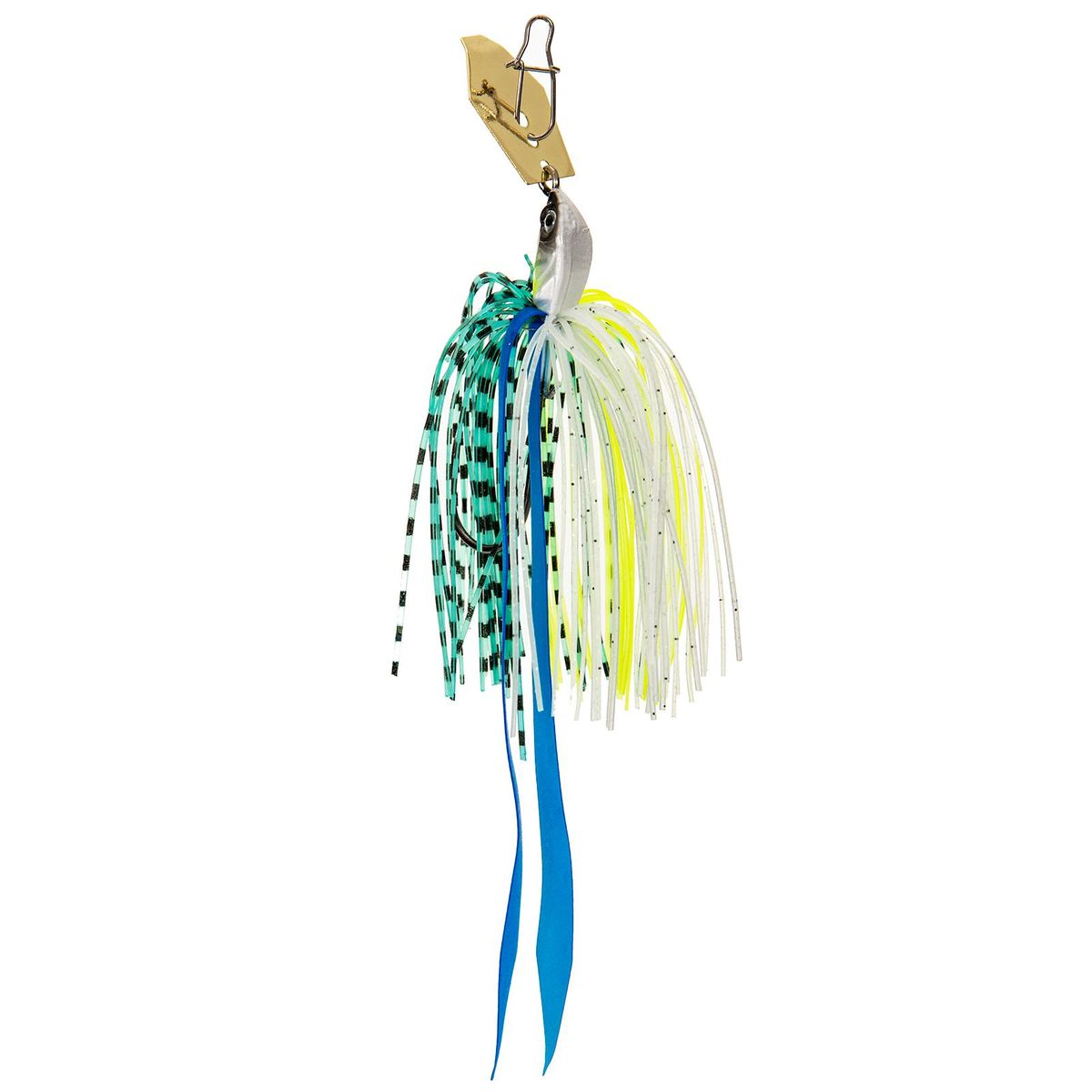 10g Bladed Jig Fishing Lure Spinner Bait Squid Lure Silicone Skirt with Hook