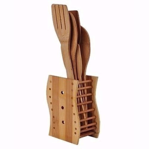 Wooden Kitchen Cooking Spoon Set - Brown