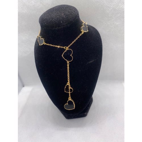 Heart Necklace - Black