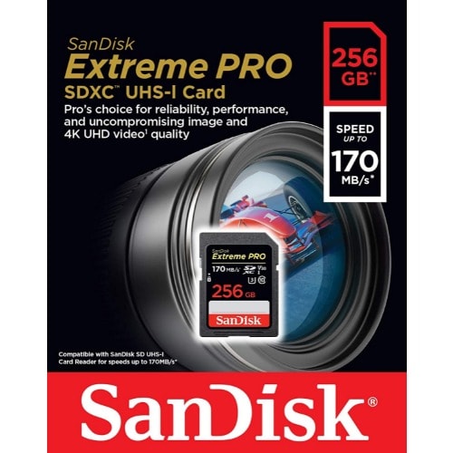 SanDisk 256GB Extreme Pro Uhs-i Sdxc Memory Card