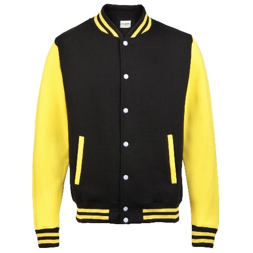 Baseball Varsity Jacket - Yellow And Black
