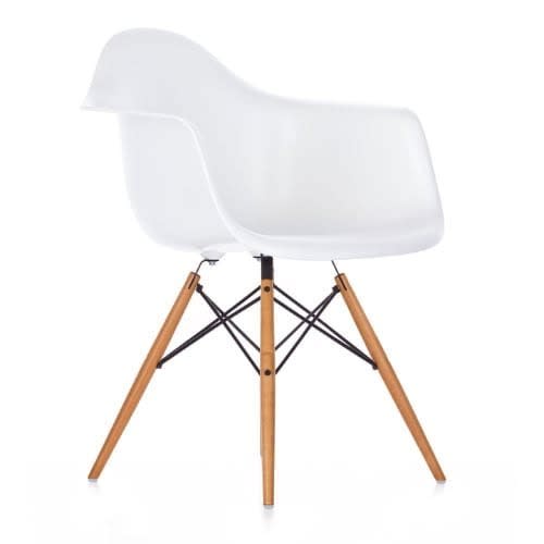 Eames Plastic Side Chair Dsw - White With Arm