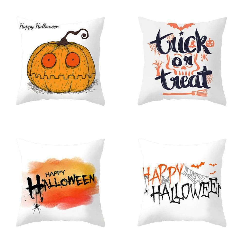 4Pcs / Set Halloween Decorative Pumpkin Pillow Covers