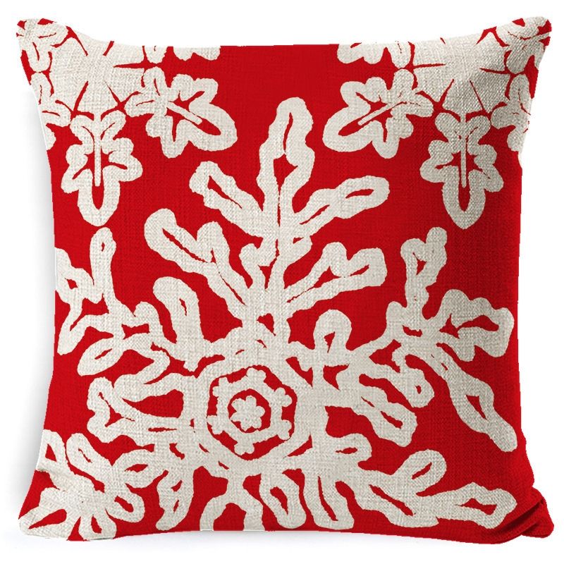3 PCS Christmas Linen Red Hug Pillowcase Without Pillow Core, Specification: 45 X 45cm(SDBZ-00313)