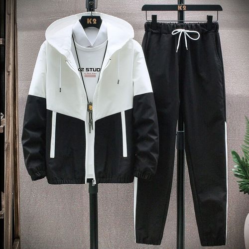 2 In 1 Mens Young Long Sports Suits Trendy Style Tracksuits