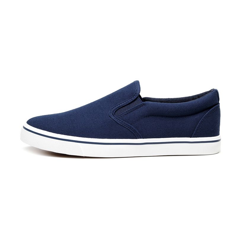 Men's Fashion Slip-On Shoes Canvas Lace-Up Casual Shoes - Blue White