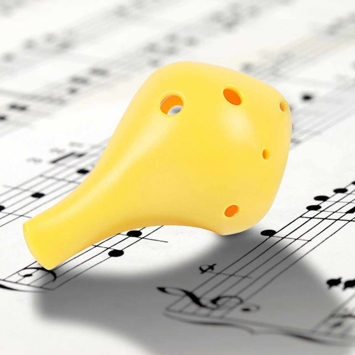 6 Hole Alto Ocarina Learning Education Toy For Music Lover Yellow