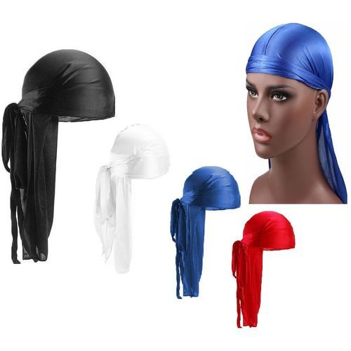 4in1Mixed Colour Durag Head Wrap Doo Rag+Free Led Watch