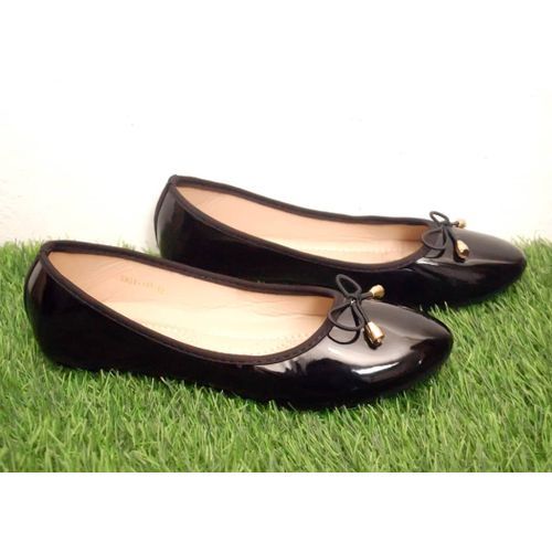 Women Ballet Office Casual Slip-on Shoes-Black