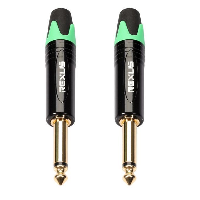 1/4'' 6.35mm   Mono Microphone Plug Guitar Audio Connectors Green