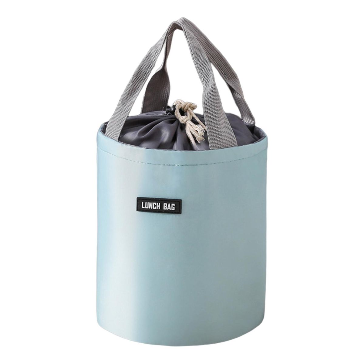 Lunch Bag Round Thermal Jar Container Blue