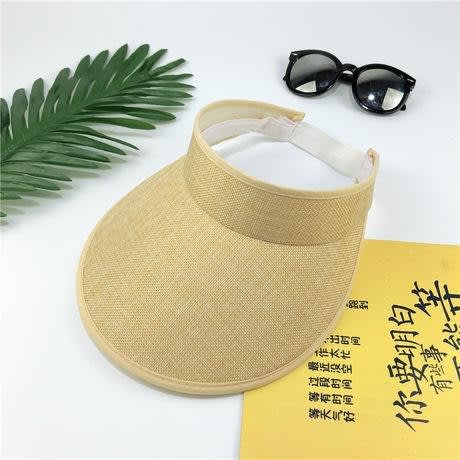 Women's Wide Brim Visor Hat - Beige