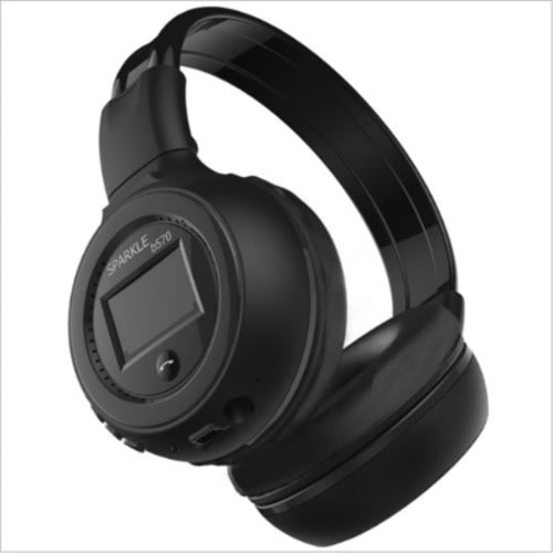 Foldable Hifi Stereo Wireless Bluetooth Headphone - Black