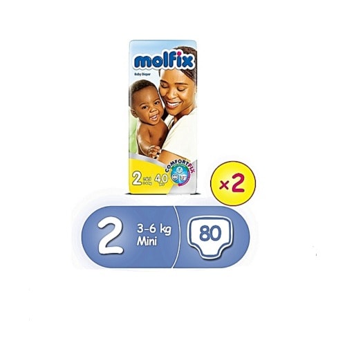 Comfortfix Diapers, Size 2 - 80 Count x 2