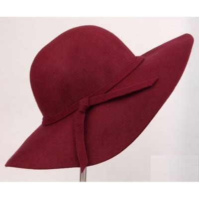 Double-M Fedora Bow-Knot Beach Hat - Red
