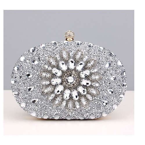 Ladies Clutch Purse - Silver