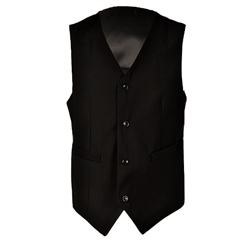 Plain 3 Buttons Waist Coat - Black - Mwc-4355