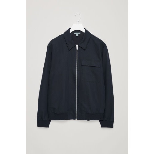 Men Plain Casual Zip Up Jacket