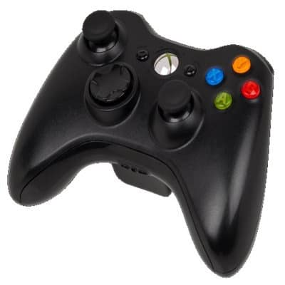 Xbox 360 Wireless Pad - Black + Free Duracell Batteries