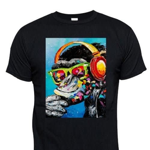 Chrysolite Designs Cool Monkey Premium Class T-shirt - Black