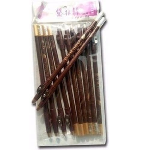 DavisEye Brow Pencil With Sharpener -Dark Brown - Colour 3 -  12 Pcs