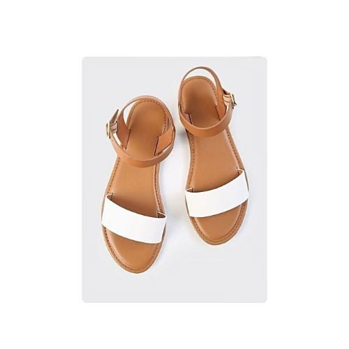 Female White/brown Sandals
