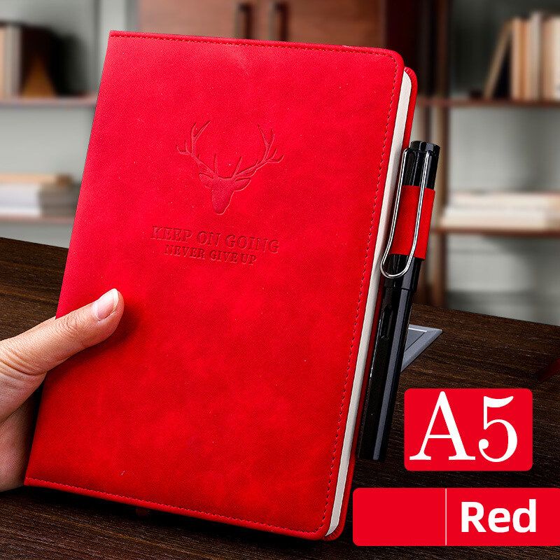 A5 PU Leather Retro Style Lined Paper Notebook Journal Diary Writing Gift Brown