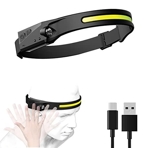 Headlamp Flashlight LED  USB Rechargeable Water Proof Lightb