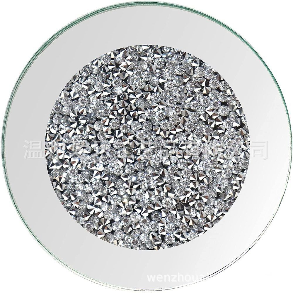 Crystal Glass Coasters Diamond Filled Mirror Tea Coasters