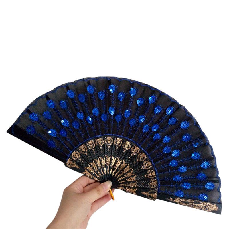 Wedding For Flower Drop Party Gift Held Practical Folding Silk Lace Fan Dance 2020 Hand #0509 Home Fans Craft Pattern Spanish
