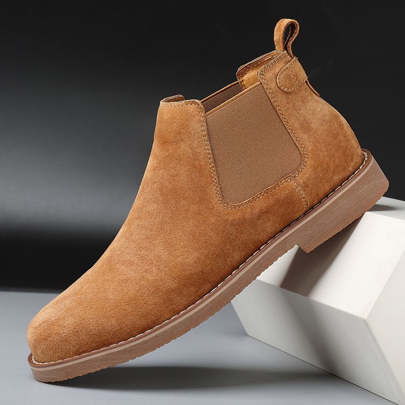 Luxury Chelsea Boots Men Shoes EUR Size 38-46 Italian Handmade Superior Quality Full Grain Leather Boots Noble Elegant Chelsea Boots Male Oxford Shoes High Top Slip-on Ankle Boots Brown