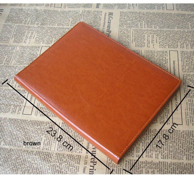 Promotion Now A5 Faux Leather Travel Journal Document Bag Business File Folder Portfolio Brief Case Notebook With Clip Board A5 Brown