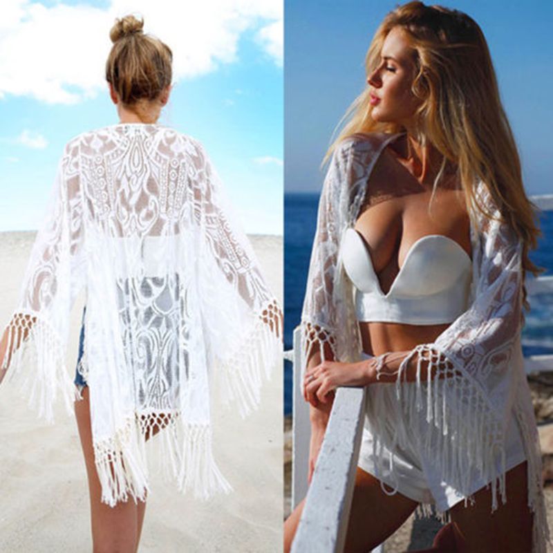 Sexy Women Lace Crochet Bikini Cover Up Swimwear Bathing Suit Fashion Ladies Summer Beach Dress  SMA