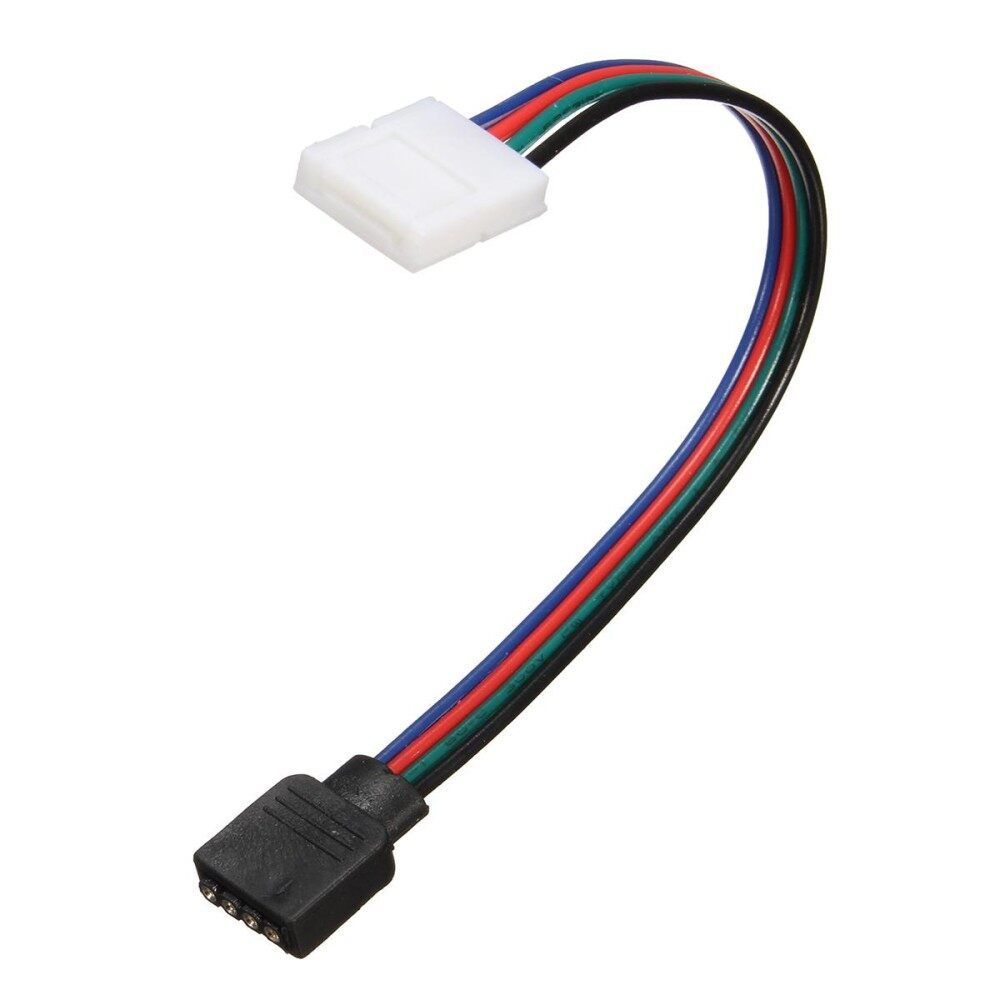4Pin 8MM Connector Wire Female Cable For SMD3528/2835 Non-Waterproof RGB LED Strip Light