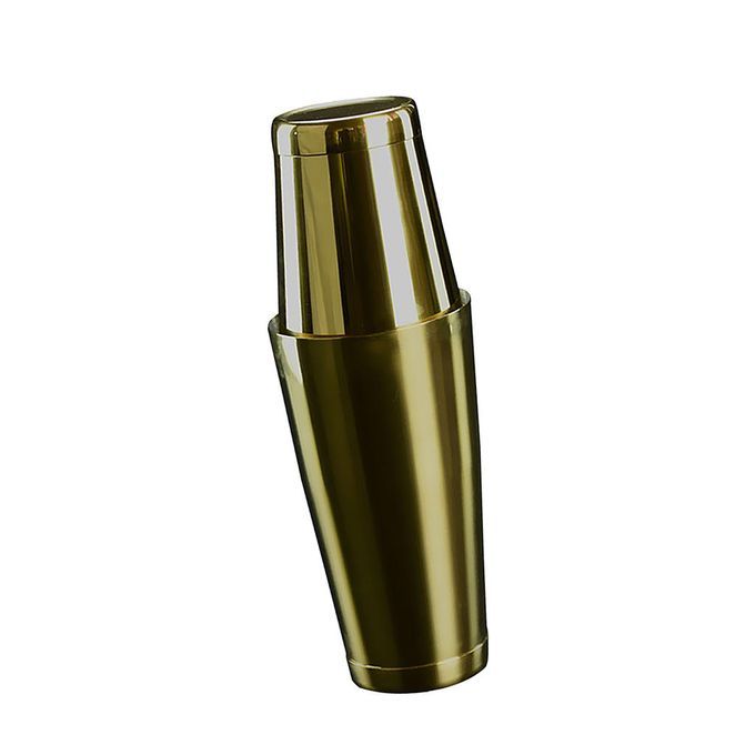 2pcs Stainless Steel Cocktail Shaker Bar Handshaker Gold