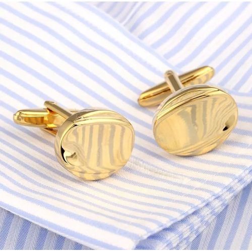 Men's Oval Gold Cufflinks