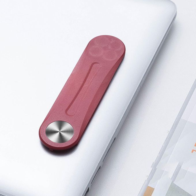 Foldable Laptop Side Phone Holder Side Phone Holder Magnetic Phone Red