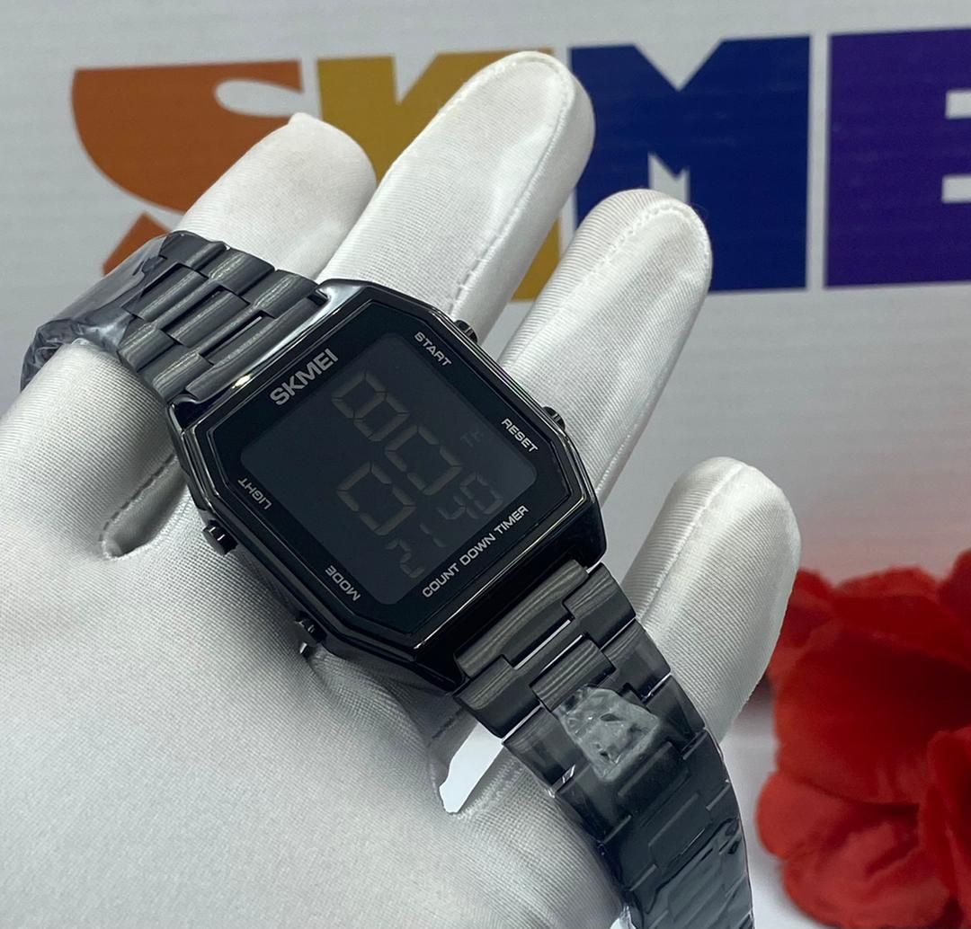 Premier Digital Unisex Electronic Black Watch Dual Display Wristwatch