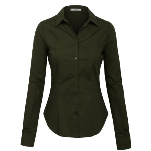 Ladies Formal Dress Shirt  - Black