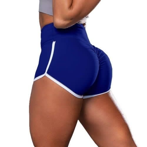 Ladies' High Waist Bum Short - Blue
