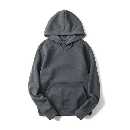 Mens And Women Plain Dark-ash Hoodie