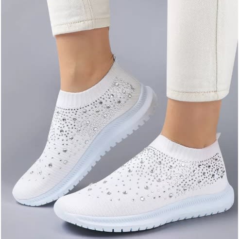 Ladies Casual  Sneakers - White