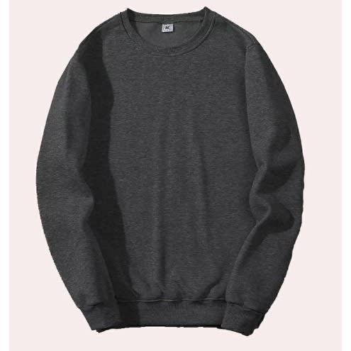 Men's Plain Sweatshirt-Dark Grey