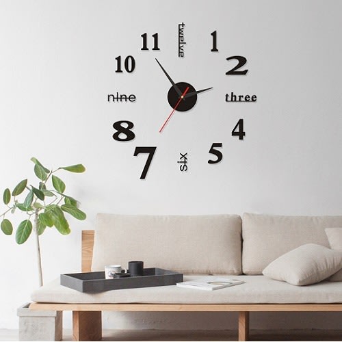Number - Letter Diy Decorative Wall Clock -50cm
