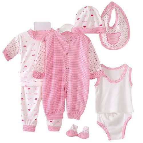 New Born  8 In 1 Set For Girls